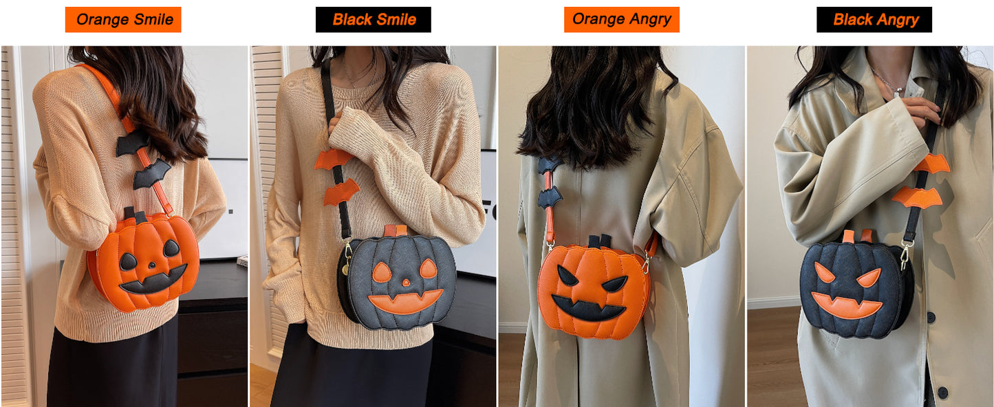Halloween Crossbody Spooky Pumpkin Purse for Women