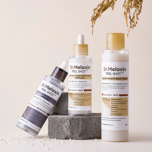 Dr. Melaxin Peel shot Glow rice ampoule duo - your secret to radiant skin