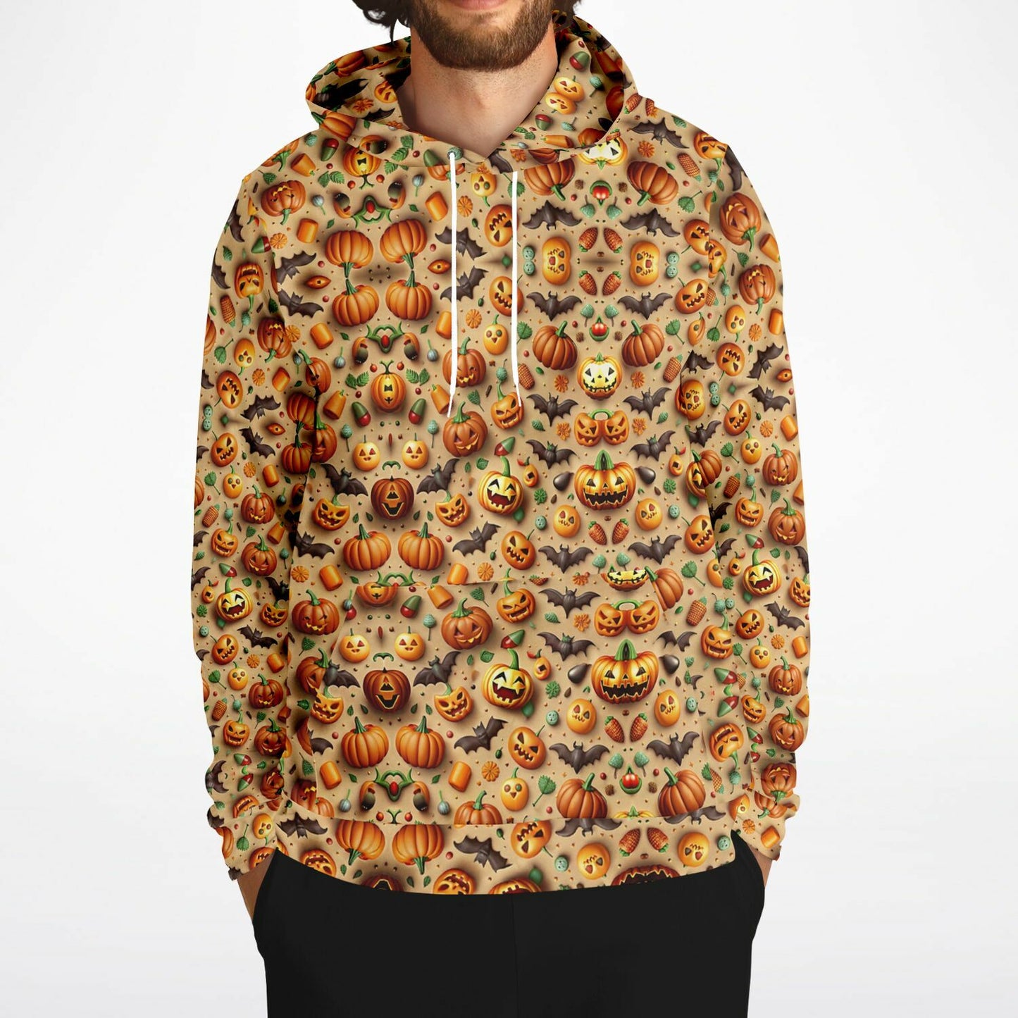 Halloween Laughing Pumpkin Athletic Hoodie