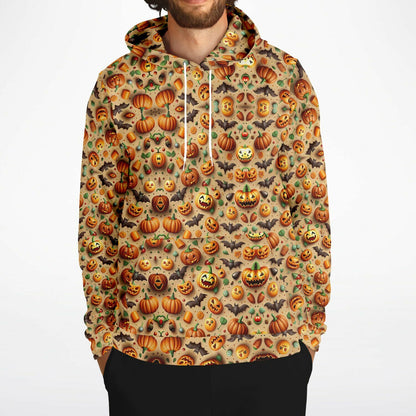 Halloween Laughing Pumpkin Athletic Hoodie