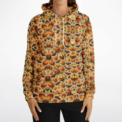 Halloween Laughing Pumpkin Athletic Hoodie