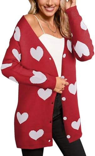 Women’s Halloween Pumpkin Cardigan – Cozy Knit Button Down Fall Sweater