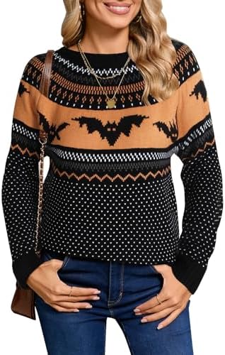 Stylish Halloween Skull Knit Sweater for Women