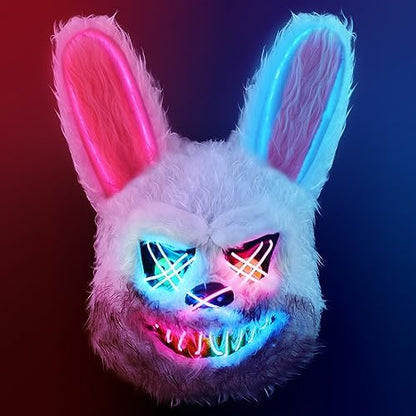 Halloween LED Scary Rabbit & Bear Mask for Adults & Kids