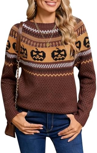 Stylish Halloween Skull Knit Sweater for Women
