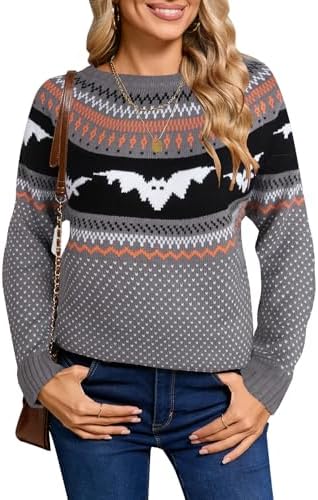Stylish Halloween Skull Knit Sweater for Women