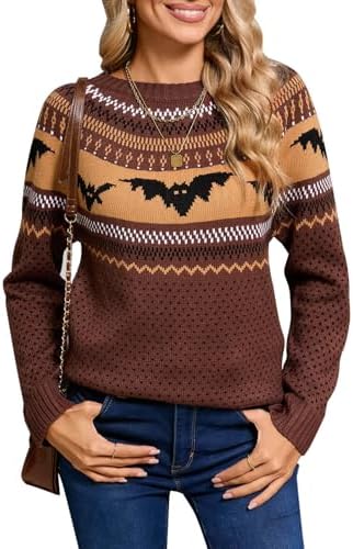 Stylish Halloween Skull Knit Sweater for Women