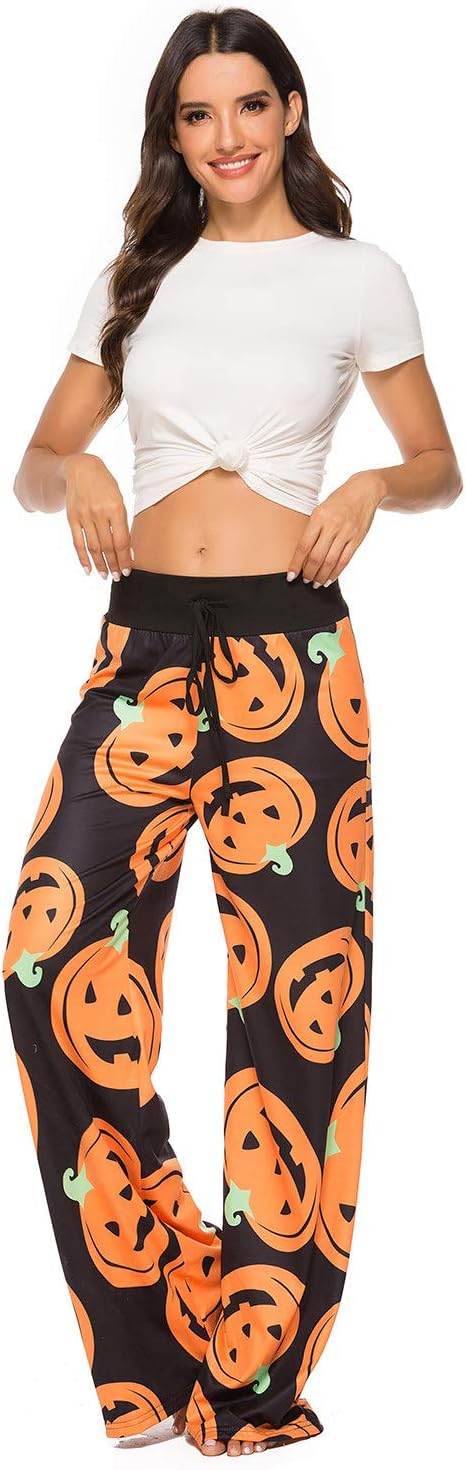 Women’s Halloween Pumpkin Pajama Pants