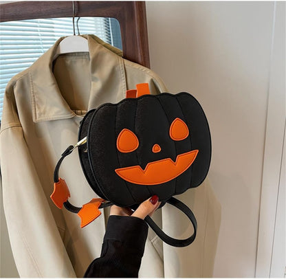 Halloween Crossbody Spooky Pumpkin Purse for Women