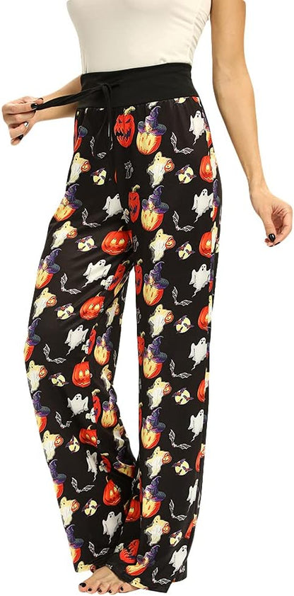 Women’s Halloween Pumpkin Pajama Pants