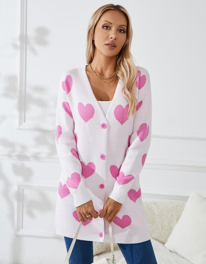 Women’s Halloween Pumpkin Cardigan – Cozy Knit Button Down Fall Sweater