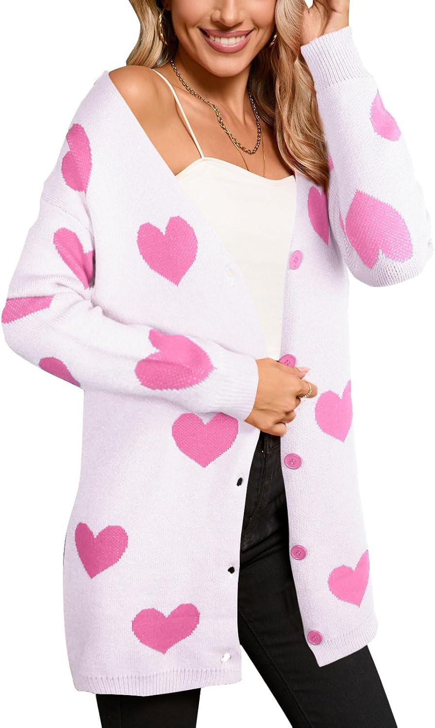 Women’s Halloween Pumpkin Cardigan – Cozy Knit Button Down Fall Sweater