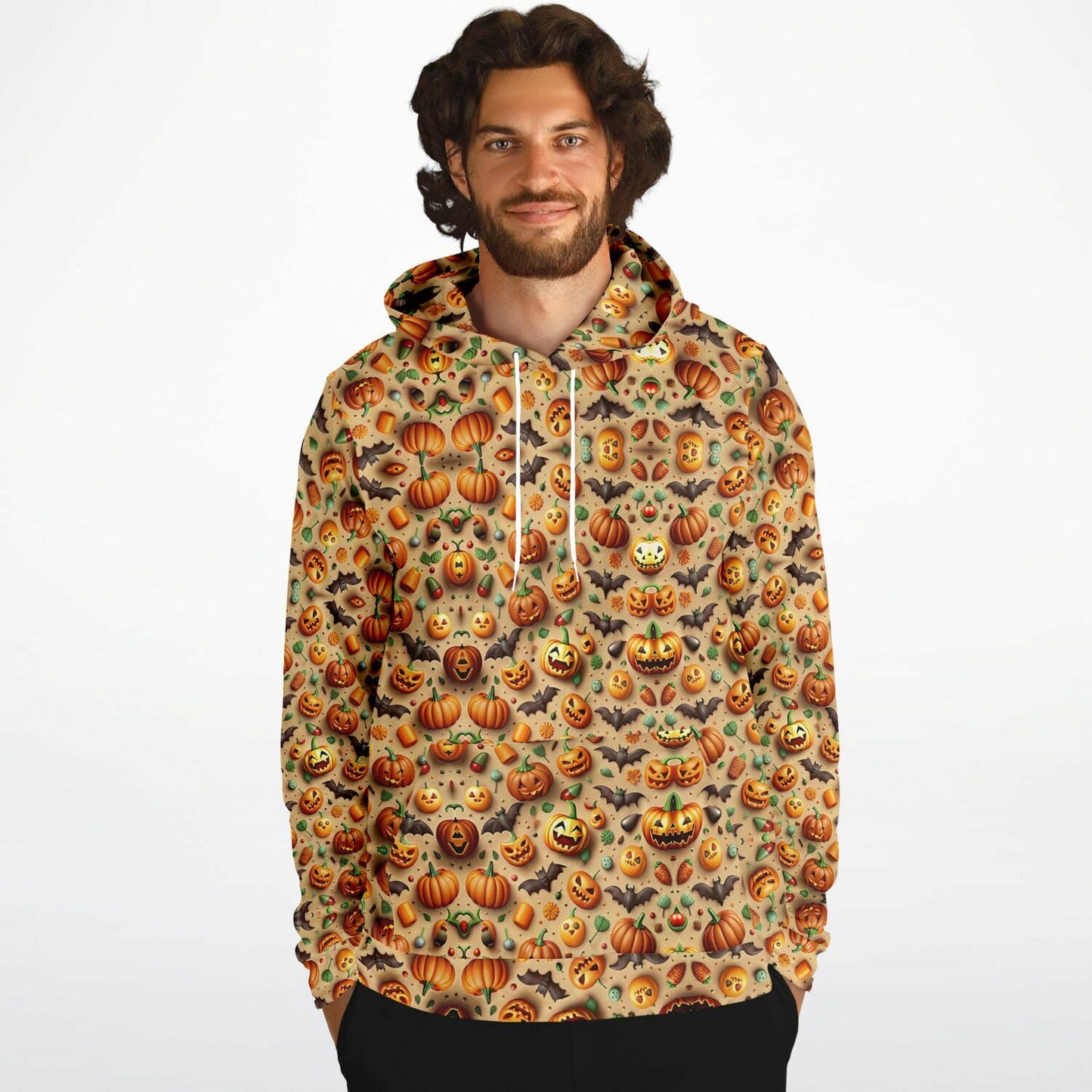 Halloween Laughing Pumpkin Athletic Hoodie