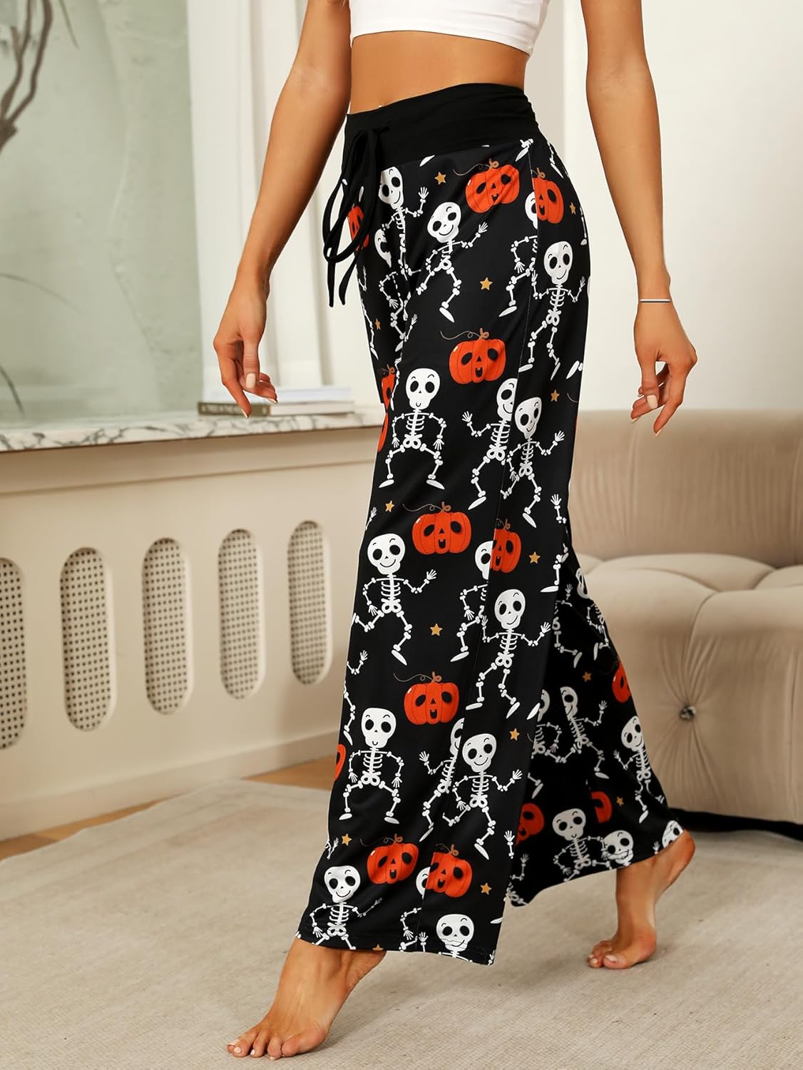 Women’s Halloween Pumpkin Pajama Pants