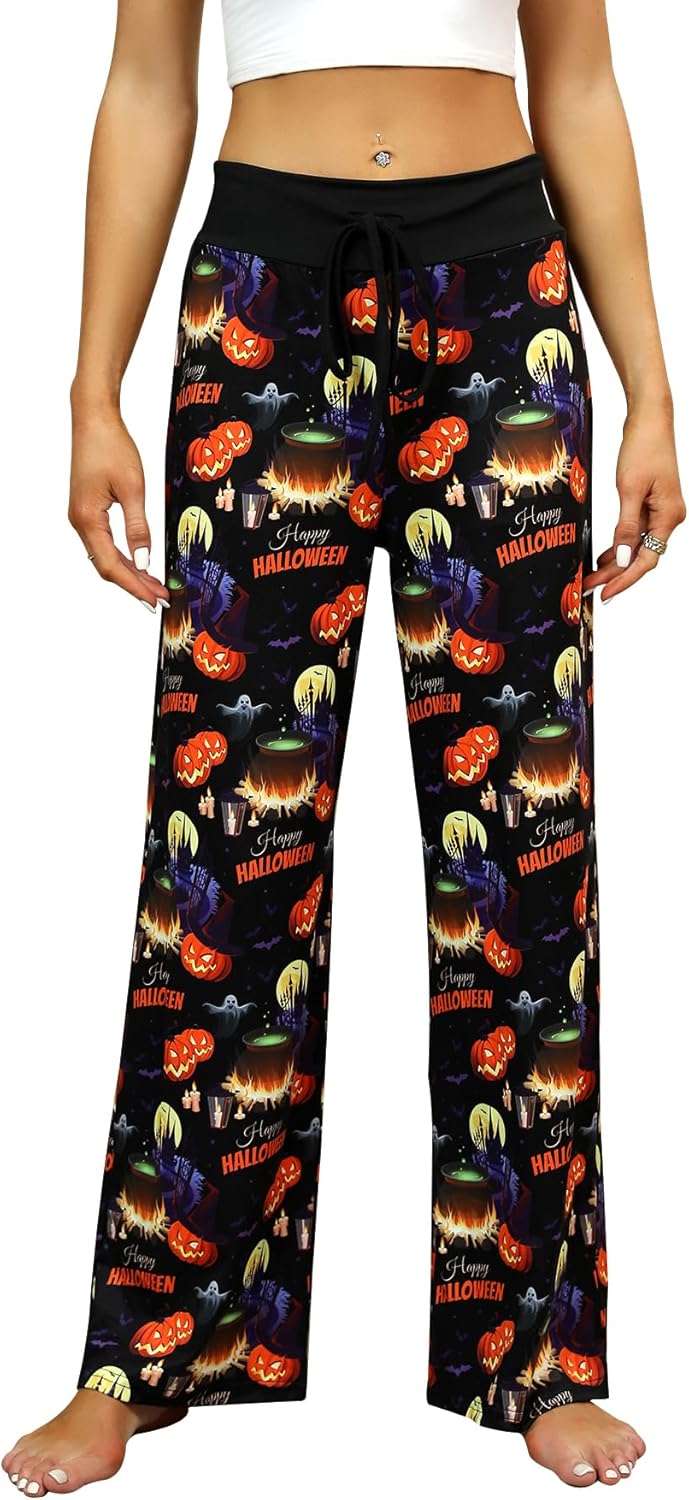 Women’s Halloween Pumpkin Pajama Pants