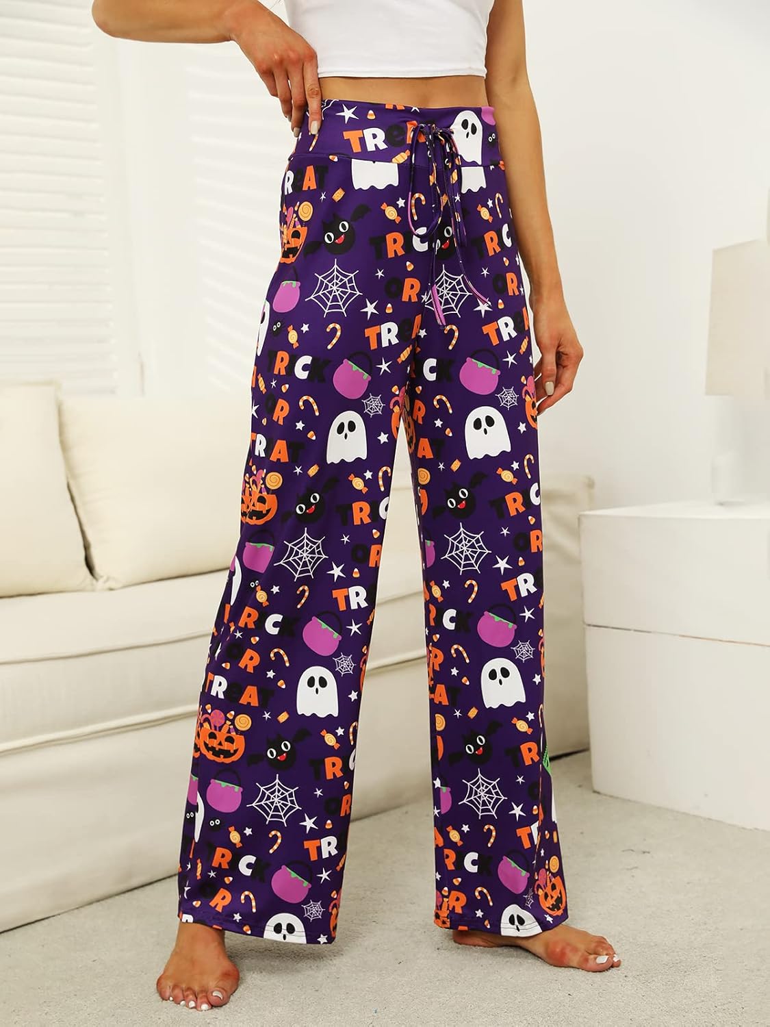 Women’s Halloween Pumpkin Pajama Pants
