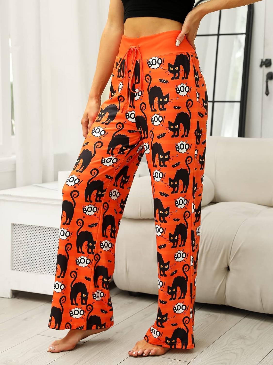 Women’s Halloween Pumpkin Pajama Pants