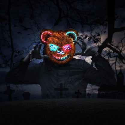 Halloween LED Scary Rabbit & Bear Mask for Adults & Kids