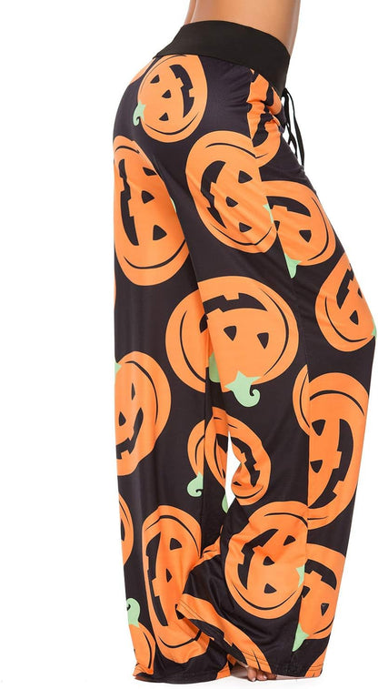 Women’s Halloween Pumpkin Pajama Pants