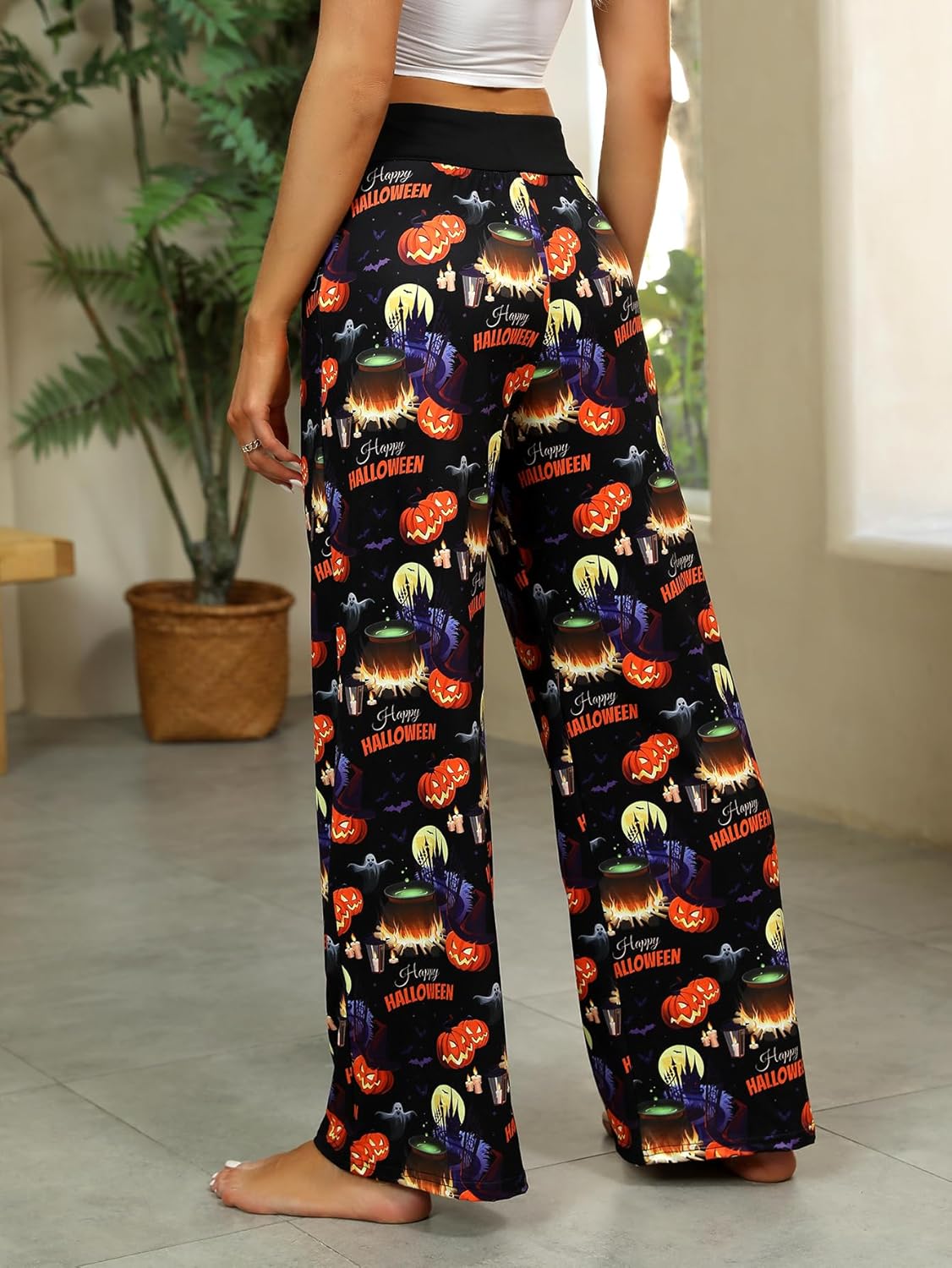 Women’s Halloween Pumpkin Pajama Pants