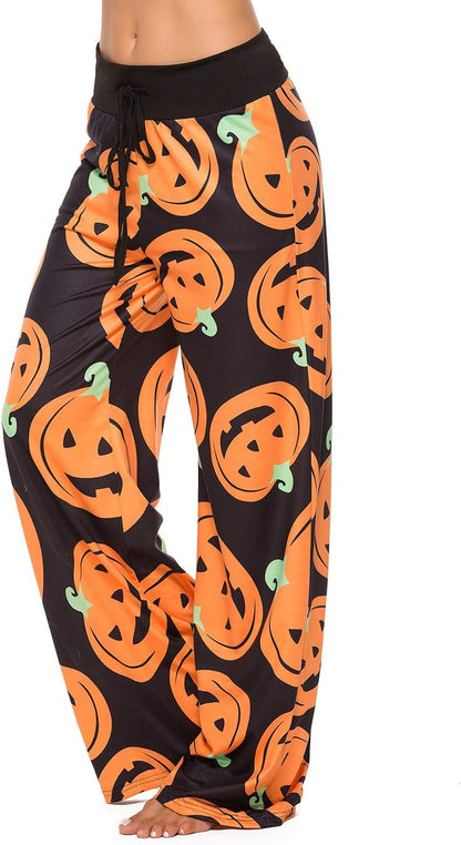 Women’s Halloween Pumpkin Pajama Pants
