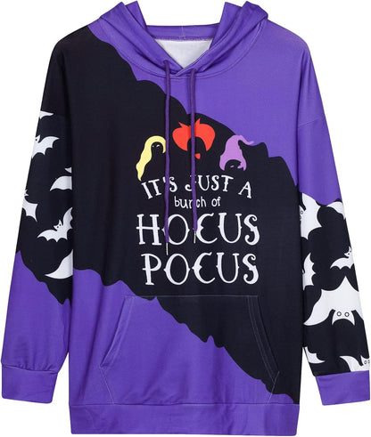 Women’s Halloween Graphic Sweatshirt – Long Sleeve Half-Zip Pullover Top