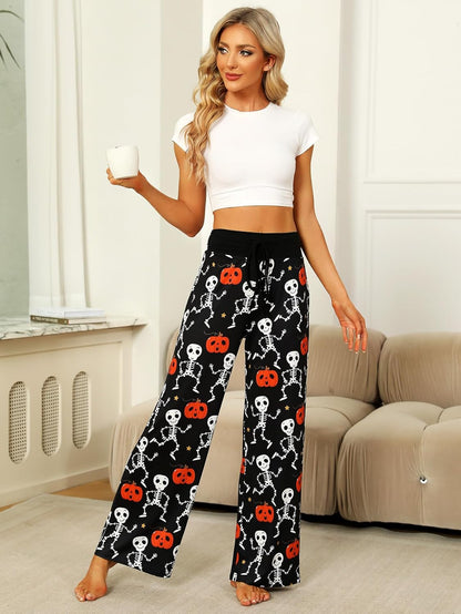 Women’s Halloween Pumpkin Pajama Pants