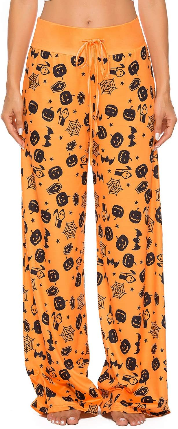 Women’s Halloween Pumpkin Pajama Pants