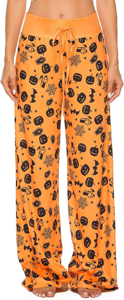 Women’s Halloween Pumpkin Pajama Pants