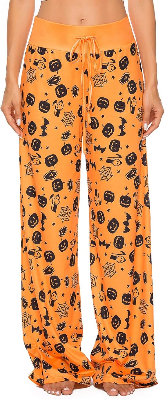 Women’s Halloween Pumpkin Pajama Pants