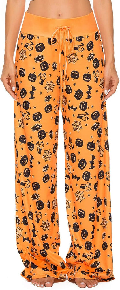 Women’s Halloween Pumpkin Pajama Pants