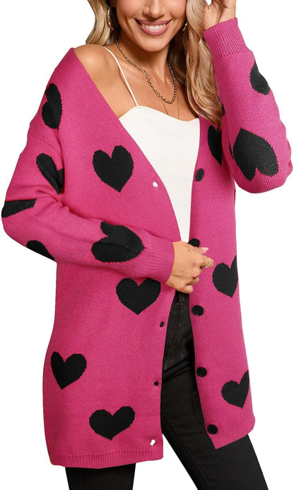 Women’s Halloween Pumpkin Cardigan – Cozy Knit Button Down Fall Sweater