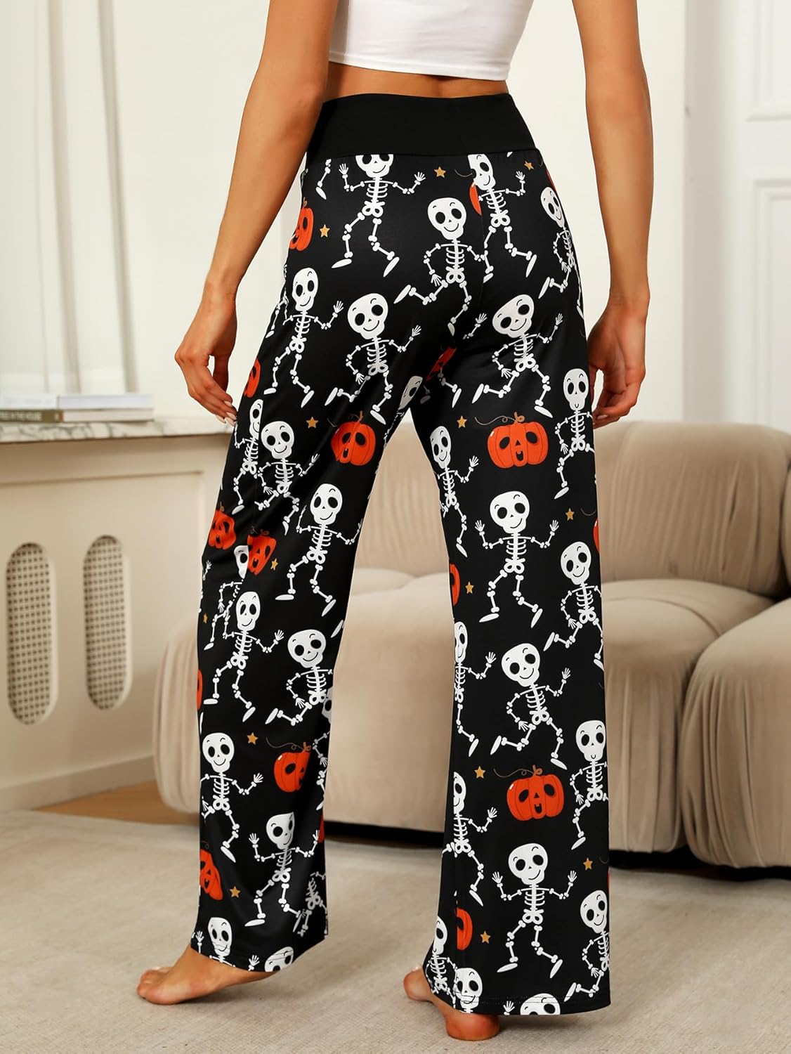 Women’s Halloween Pumpkin Pajama Pants