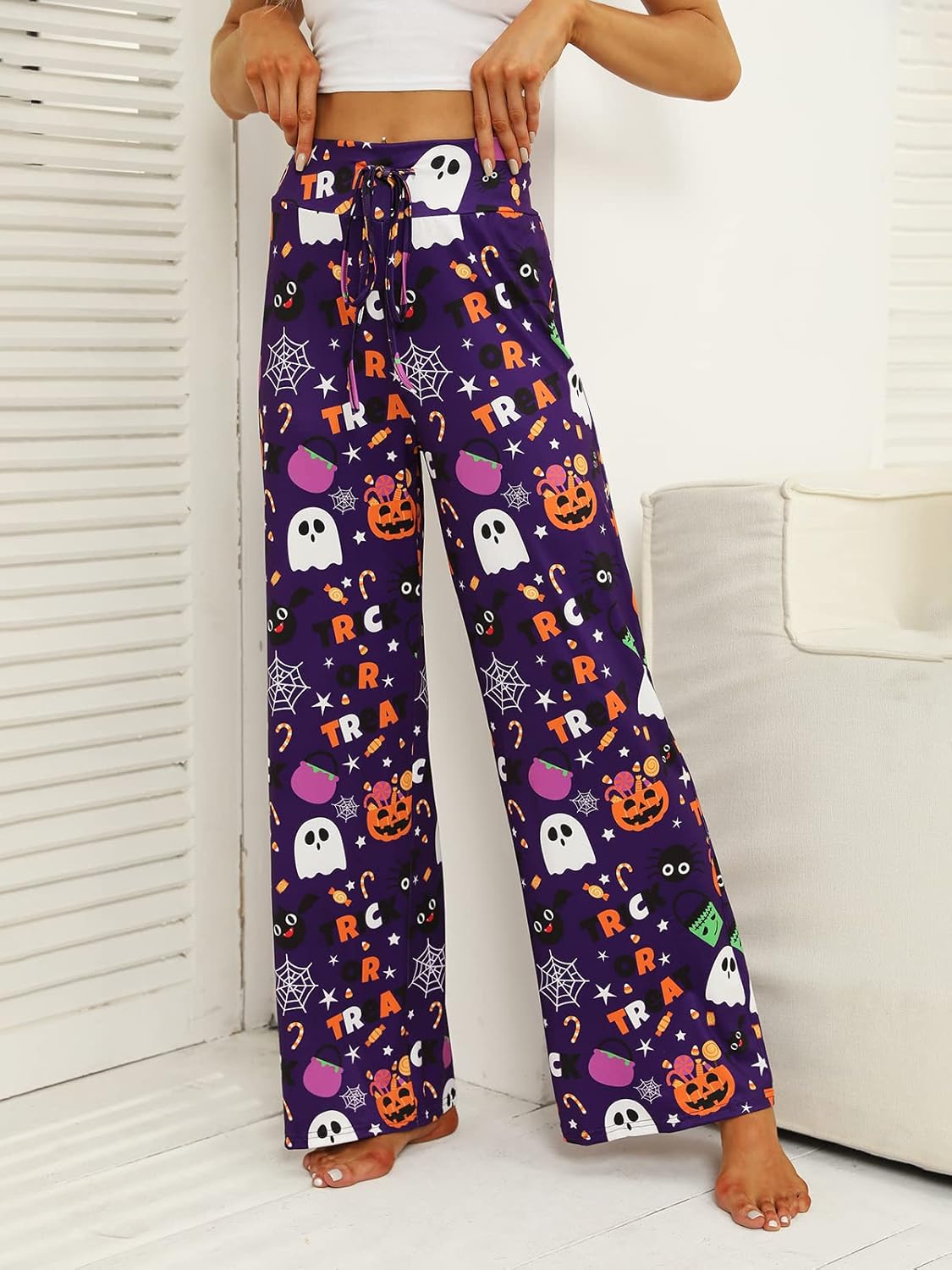 Women’s Halloween Pumpkin Pajama Pants