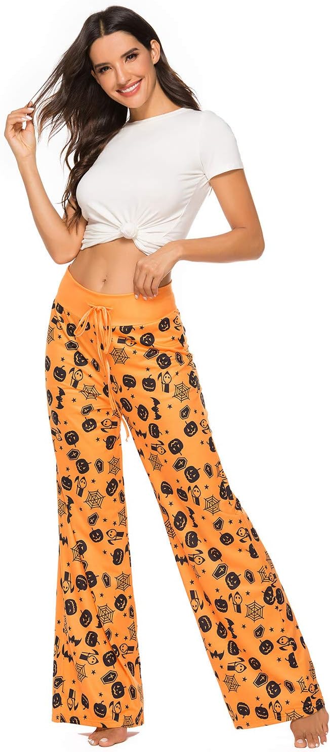Women’s Halloween Pumpkin Pajama Pants