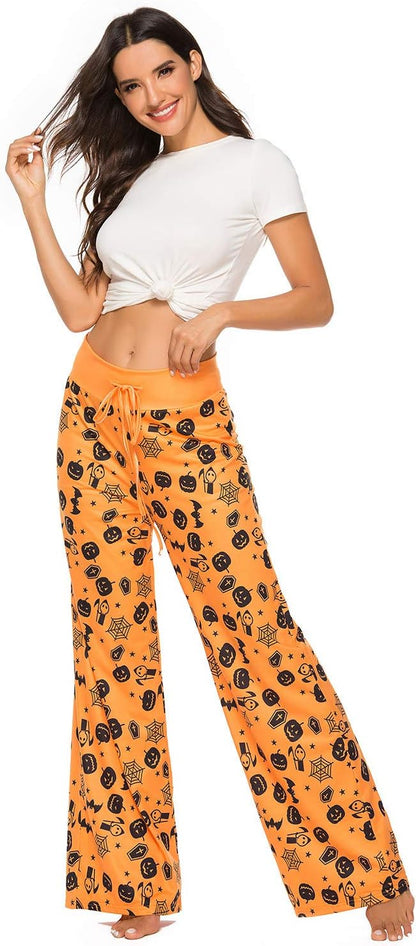 Women’s Halloween Pumpkin Pajama Pants