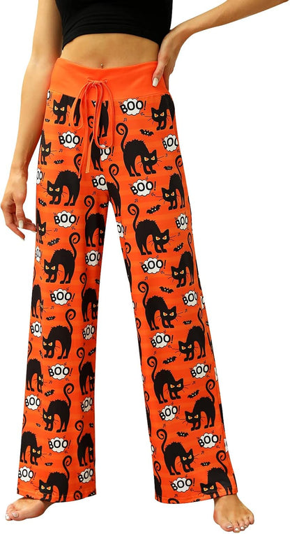 Women’s Halloween Pumpkin Pajama Pants