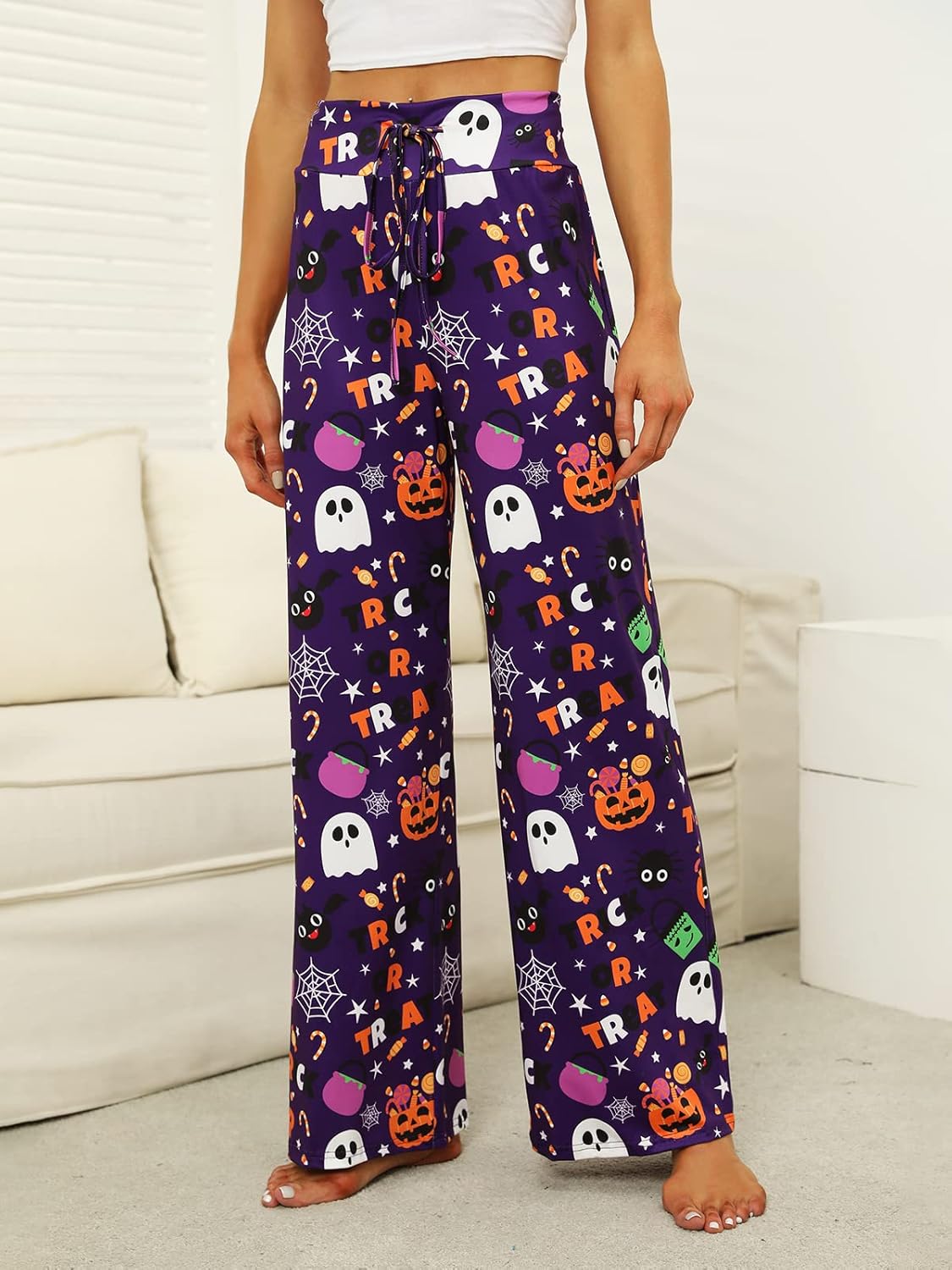 Women’s Halloween Pumpkin Pajama Pants