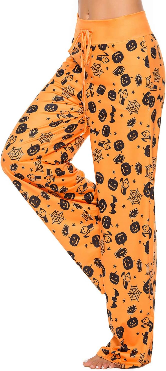 Women’s Halloween Pumpkin Pajama Pants