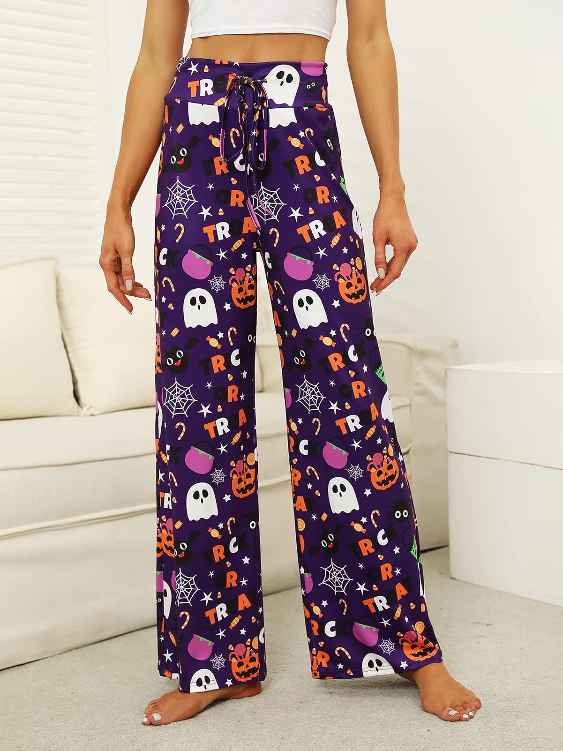 Women’s Halloween Pumpkin Pajama Pants