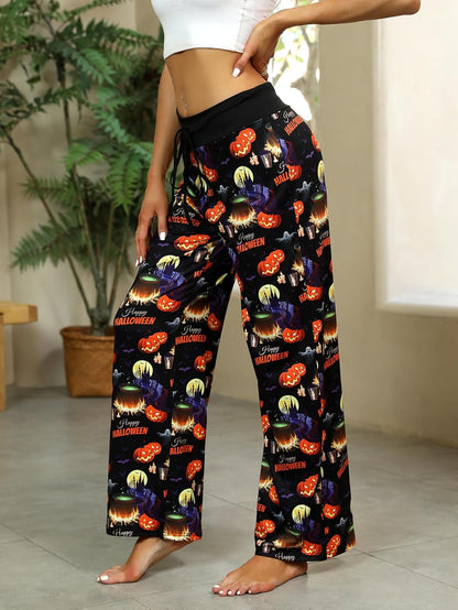 Women’s Halloween Pumpkin Pajama Pants