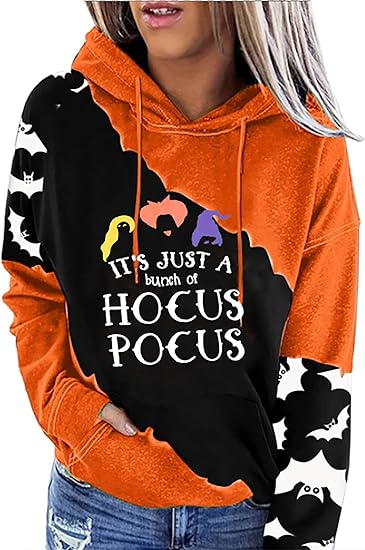 Women’s Halloween Graphic Sweatshirt – Long Sleeve Half-Zip Pullover Top