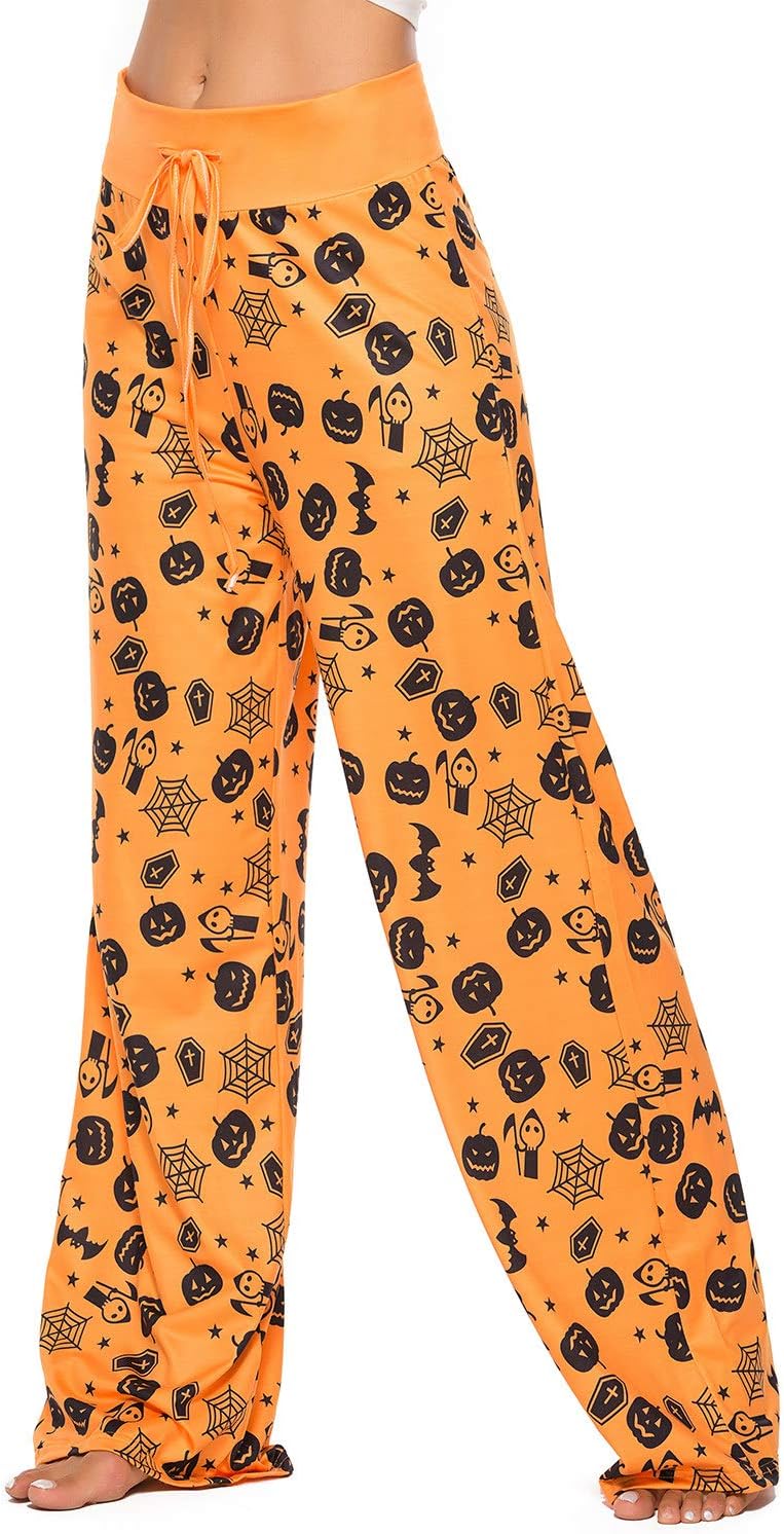 Women’s Halloween Pumpkin Pajama Pants