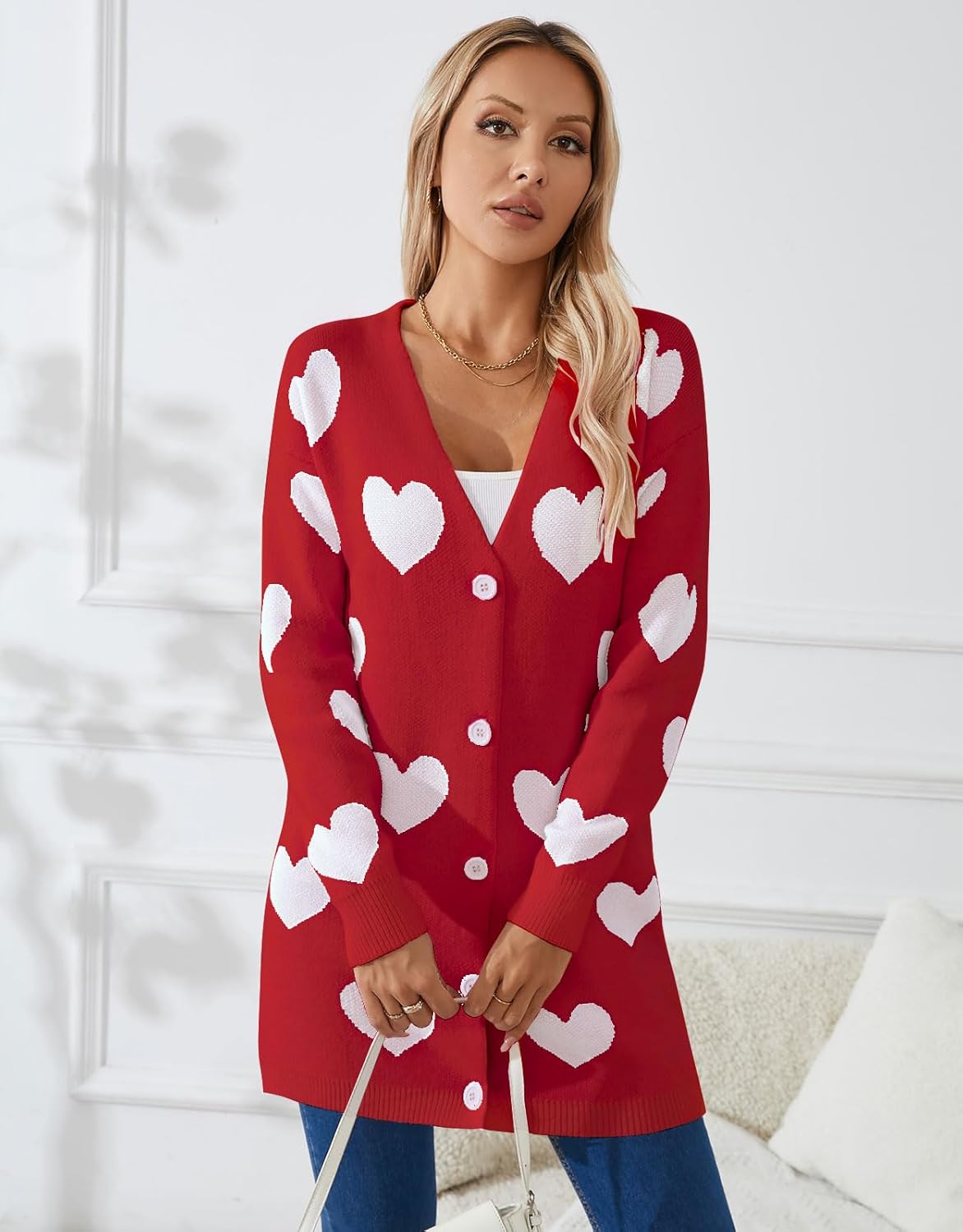 Women’s Halloween Pumpkin Cardigan – Cozy Knit Button Down Fall Sweater