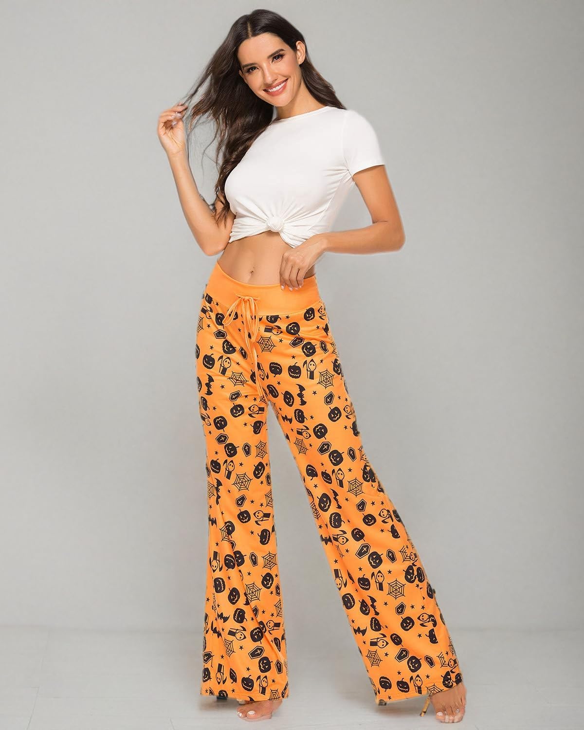 Women’s Halloween Pumpkin Pajama Pants
