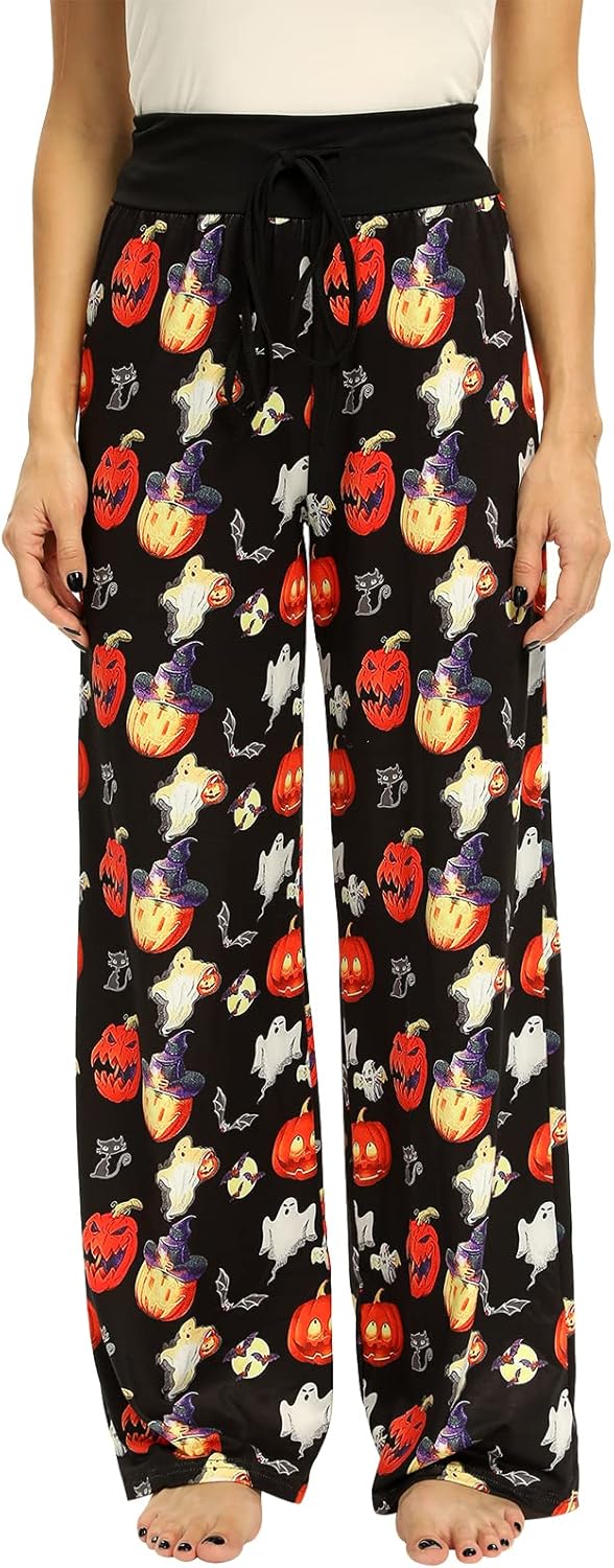 Women’s Halloween Pumpkin Pajama Pants