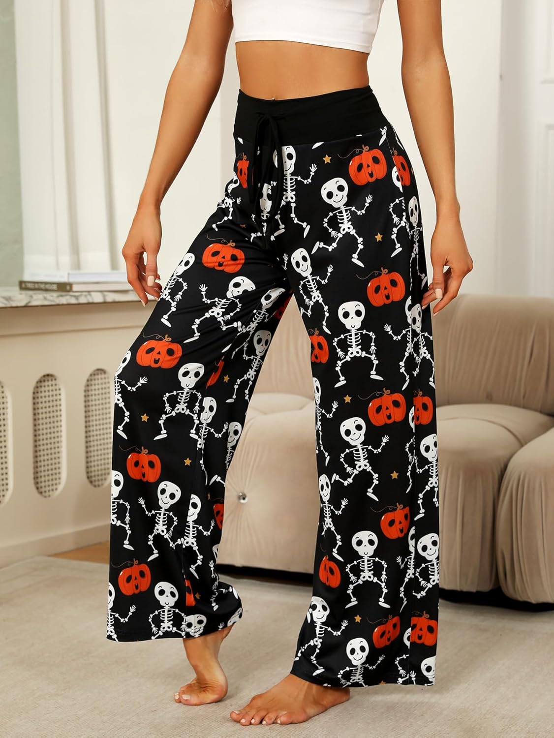 Women’s Halloween Pumpkin Pajama Pants