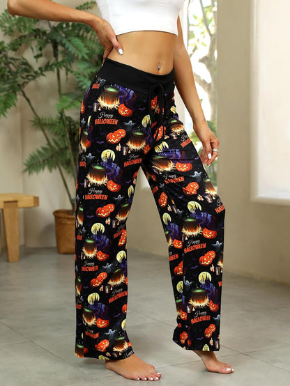 Women’s Halloween Pumpkin Pajama Pants