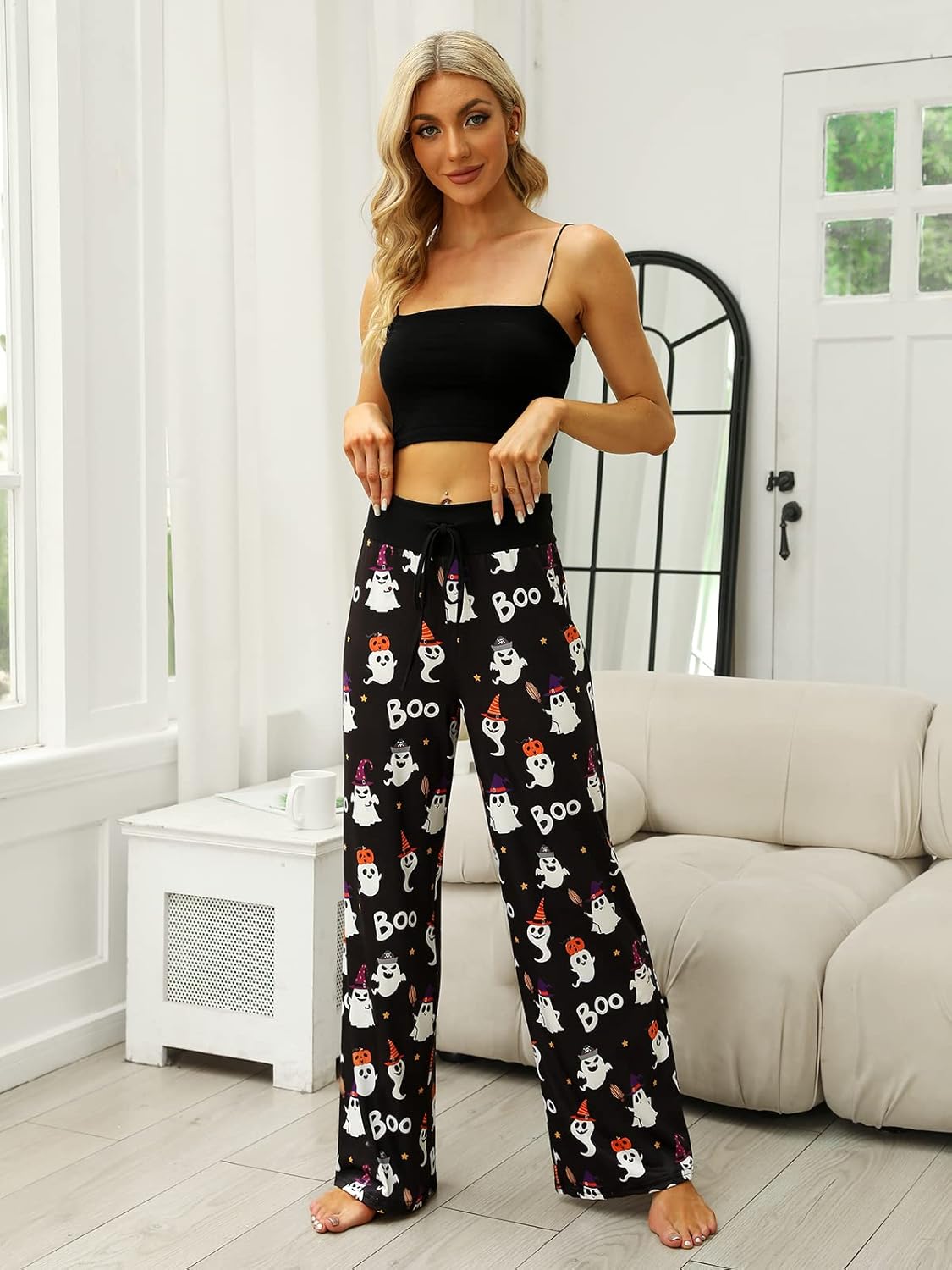 Women’s Halloween Pumpkin Pajama Pants