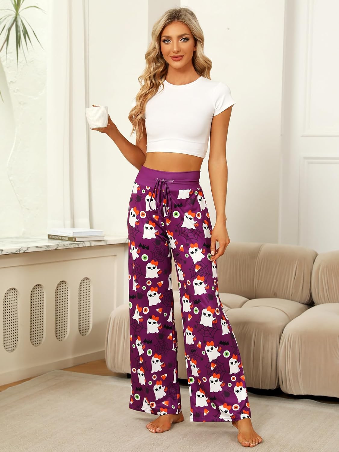 Women’s Halloween Pumpkin Pajama Pants